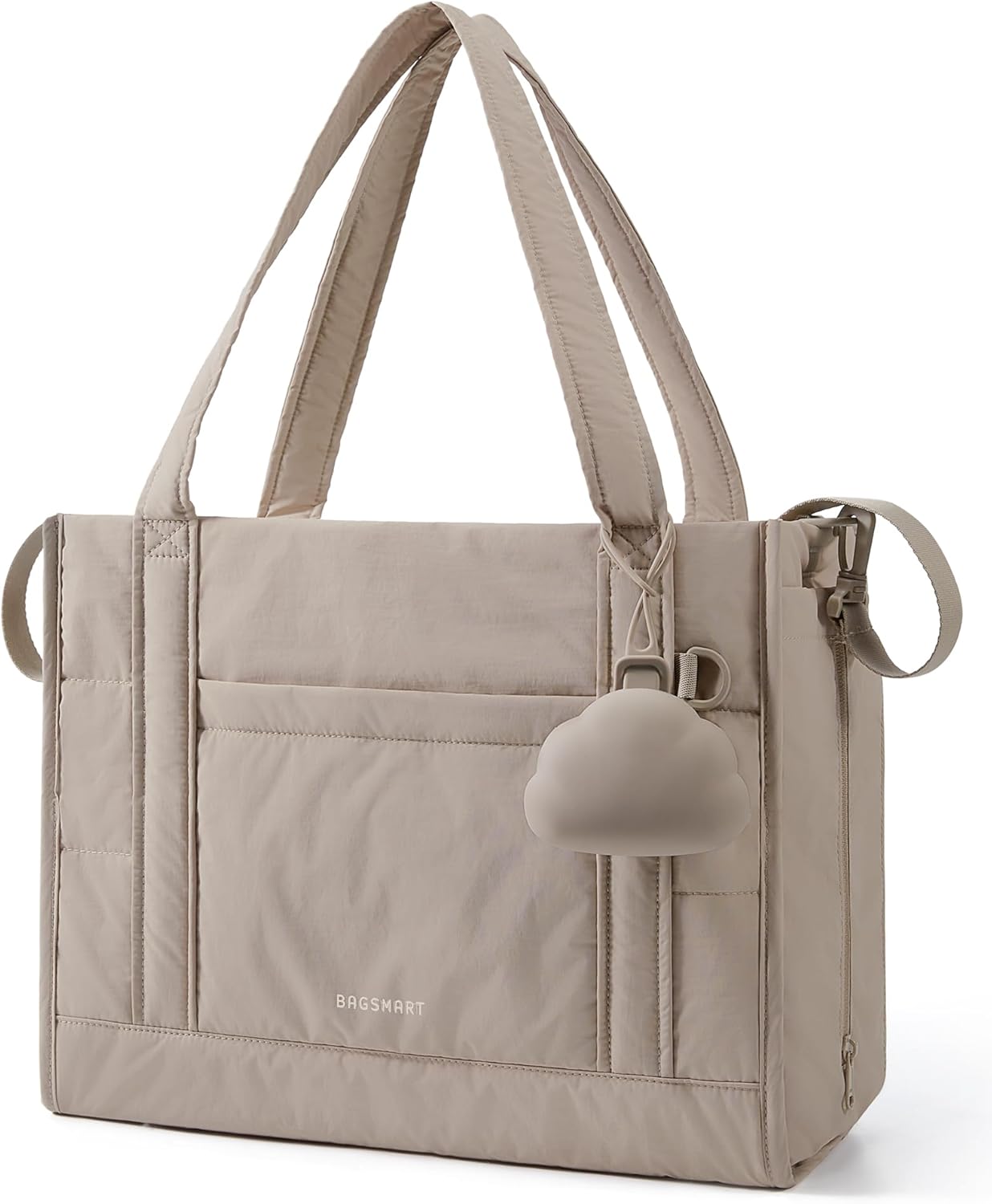 BAGSMART Crush Bow Diaper Bag Tote Large Waterproof Puffer Travel Tote with Changing Pad for Babies 0-14 Months TikTokShopJumpstartSale