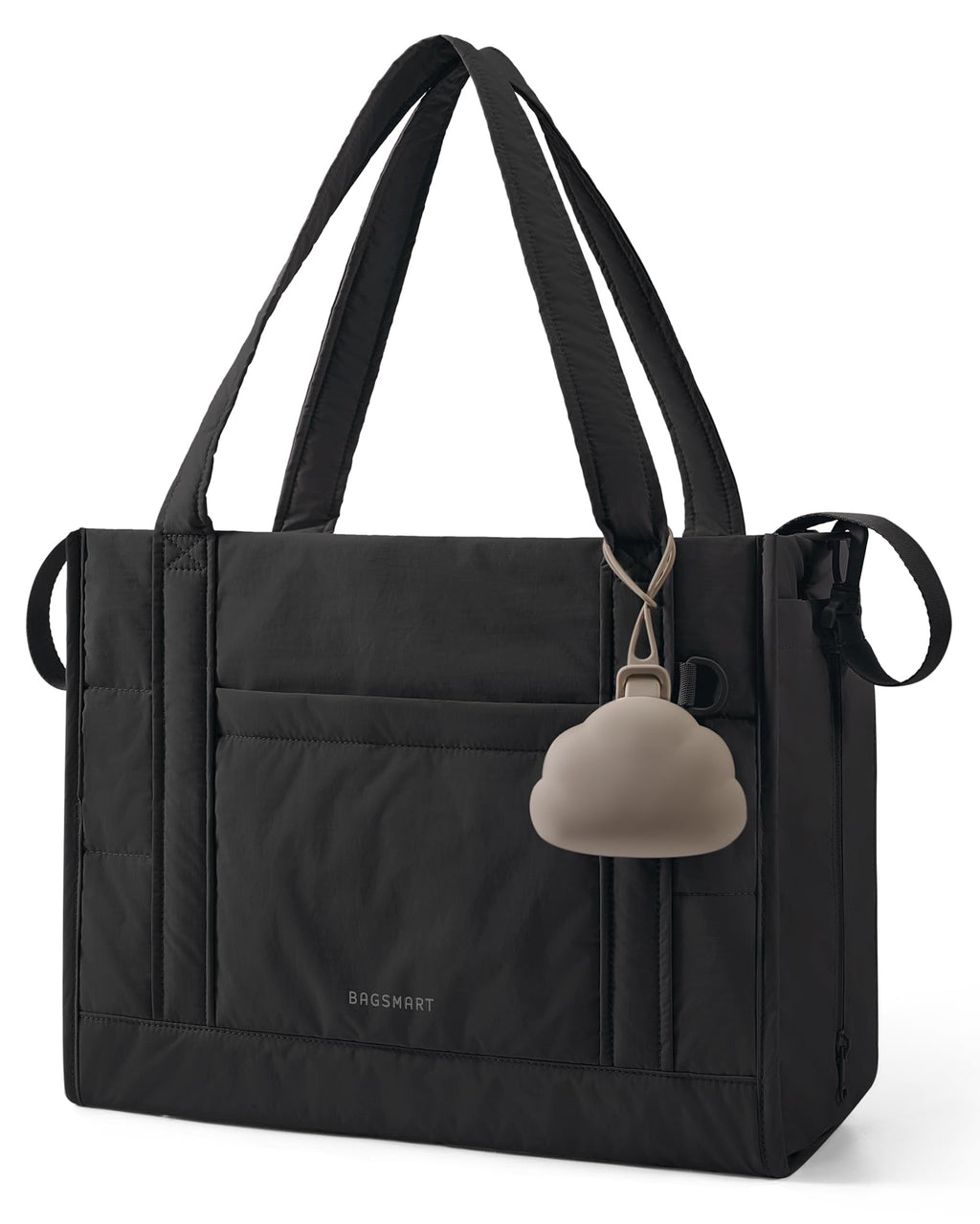 BAGSMART Crush Bow Diaper Bag Tote Large Waterproof Puffer Travel Tote with Changing Pad for Babies 0-14 Months TikTokShopJumpstartSale