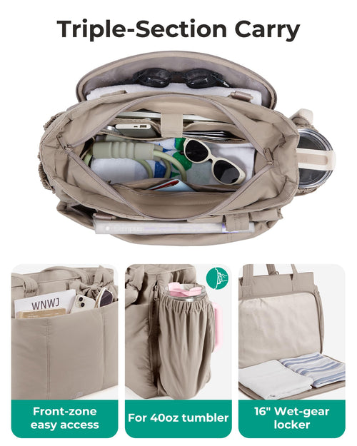 BAGAMSRT Crush Bow Tote Bag for Women, Large Work Tote with 40oz Tumbler, Puffer Travel Tote Bag for Work, Yoga, Gym | For Mom, Diaper, Large Capacity, Everyday Bag