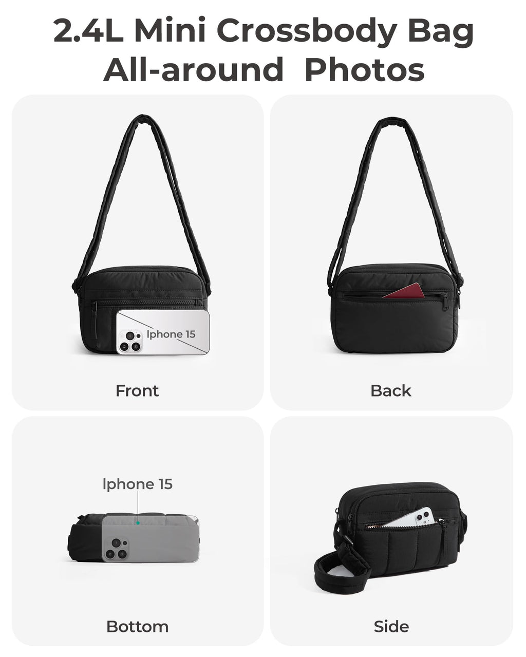 【NEW IN】BAGSMART Small Quilted Crossbody Bags for Women Lightweight Mini Crossbody Purses Tote Handbags for Daily Use Travel