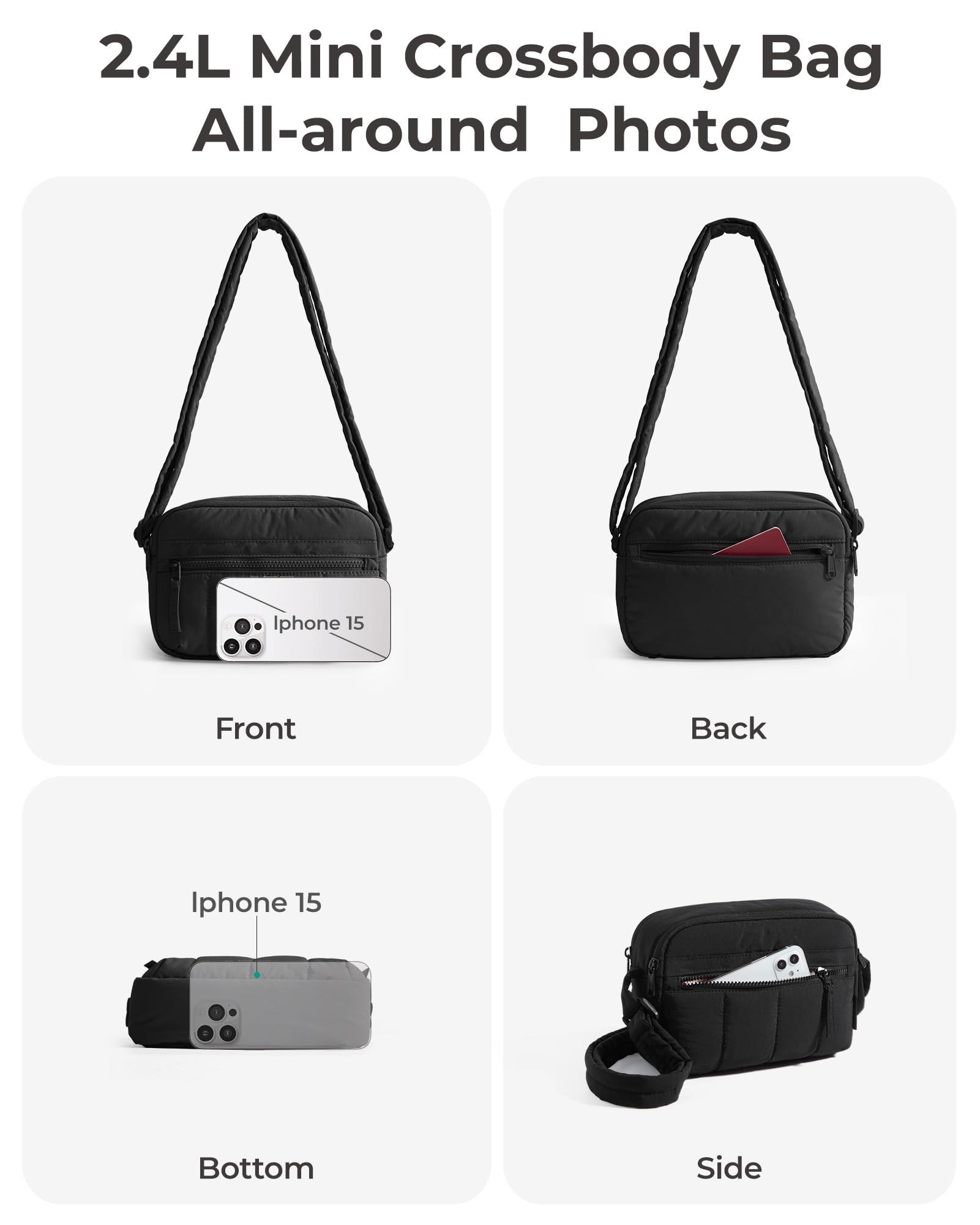 【NEW IN】BAGSMART Small Quilted Crossbody Bags for Women Lightweight Mini Crossbody Purses Tote Handbags for Daily Use Travel